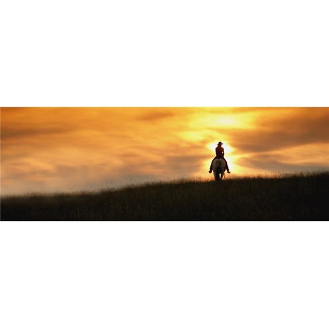 Posterazzi DPI1604436 Horseback Rider Poster Print by Darren Greenwood, 23 x 8