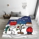 thumbnail image 4 of Mantas de vellón navideñas de Charlie Brown y Snoopy con dibujos animados de nieve, mantas increíbles para cama, sofá, 125 x 100 cm, alfombra cálida, 4 of 5