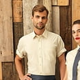 thumbnail image 2 of Premier Mens Short Sleeve Formal Poplin Plain Work Shirt, 2 of 3