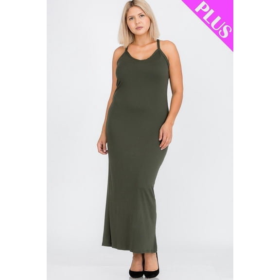 Plus Size Racer Back Maxi Dress 2XL