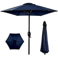 thumbnail image 1 of Patio Umbrella – 7.5FT Outdoor – 6 Ribs & Iron Frame – UPF 50+ UV Protection – Waterproof Canopy – Deck, Pool, Backyard, Lawn & Balcony, 1 of 4