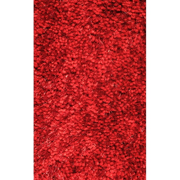 La Rugs Super Shag Shag Area Rug LAR-52 Wine Vibrant Plush