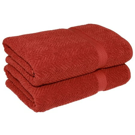 Linum Home Textiles Herringbone Weave Bath Towel (Set of 2)