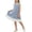 Blue, variant on Cethrio Summer Dresses for Girl 2026, Crew Neck Casual Sleeveless School Kids Midi Dresses Blue Size 6-7 T