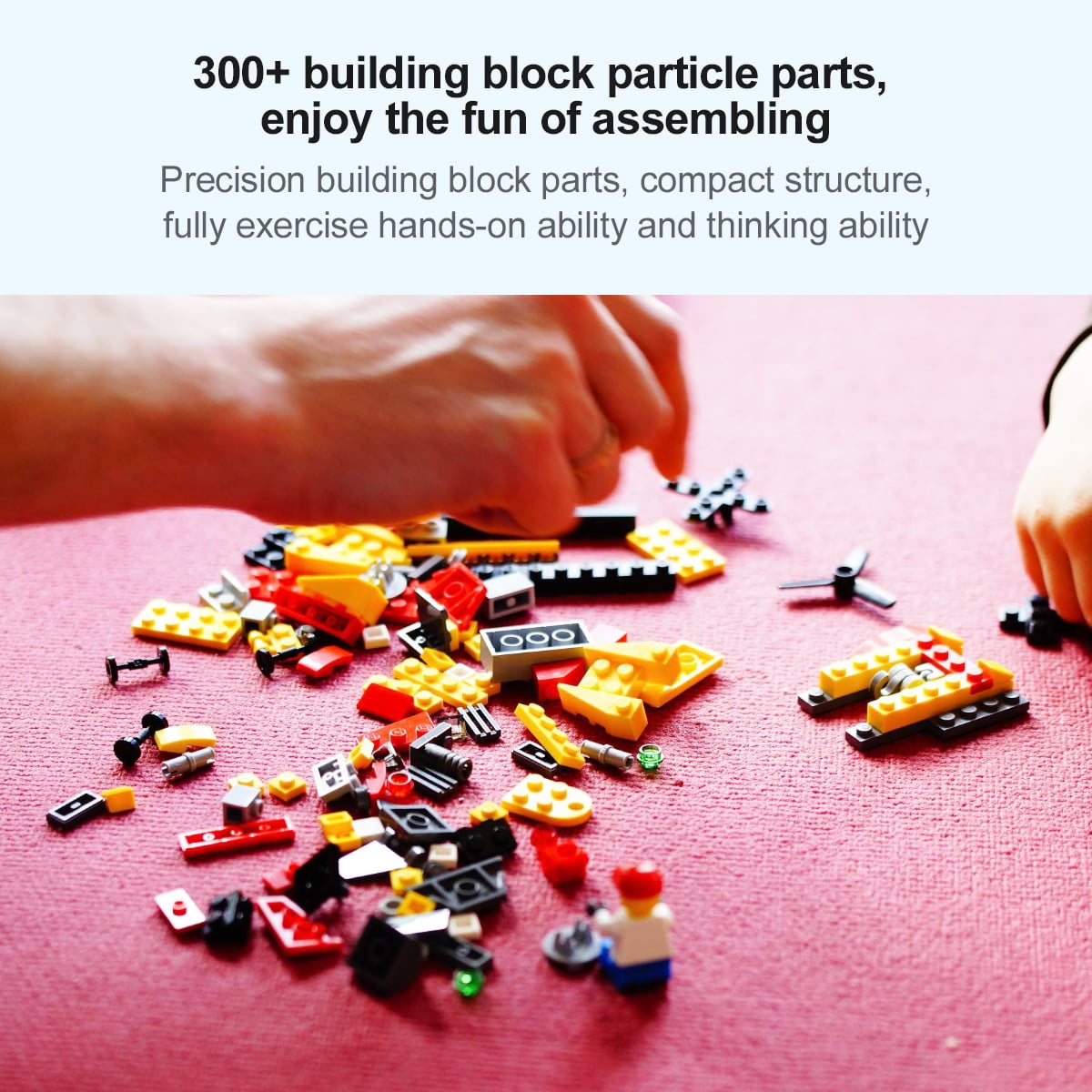 CaDA® Pull Back Sports Car Series-Legend Supercar Model Building Block Toy C52024W Building Kit and Engineering Toy for Kids (387 Pieces)