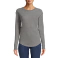 thumbnail image 3 of Time and Tru Women's Long Sleeve Thermal Top, 2-Pack, 3 of 5