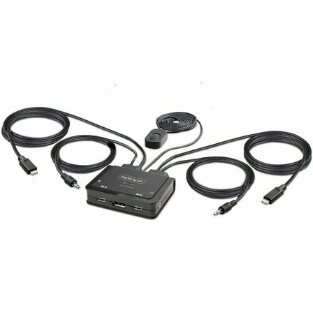 StarTech 2-Port USB-C Cable KVM Switch 4K 60Hz C2D46UC2CBLKVM