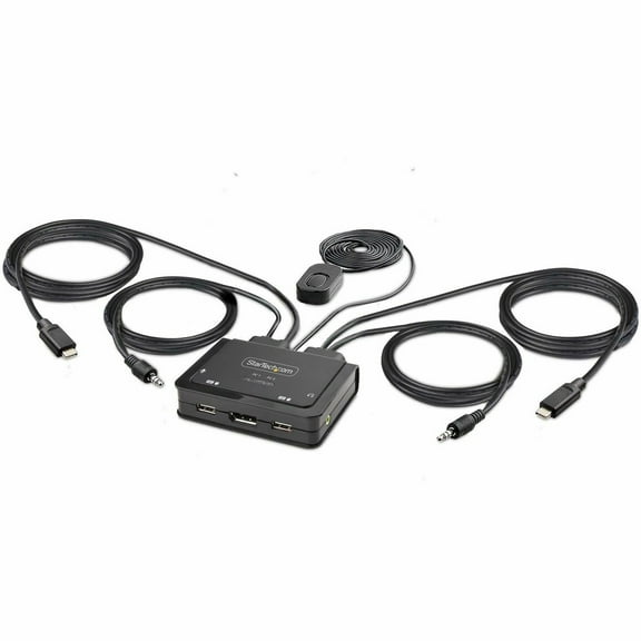 StarTech 2-Port USB-C Cable KVM Switch 4K 60Hz C2D46UC2CBLKVM