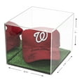 thumbnail image 2 of Versatile Deluxe Acrylic Display Case - Small Rectangle Box with Turf Bottom and Mirror 8.75" x 7.75" x 7" (A006-TB), 2 of 7