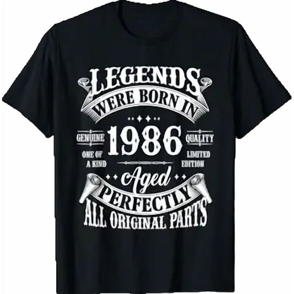 40th Birthday Shirt Vintage Born In 1986 40 Years Old B-day T-Shirt