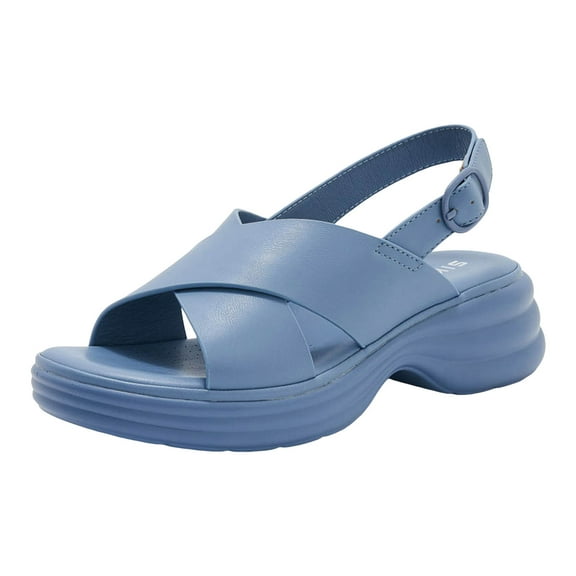 Gubotare Womens Sandals,Orthopedic Sandal Shoes With Arch Support,Summer Comfortable Casual Walking Sandal (Blue,Size 9)