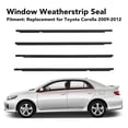 thumbnail image 1 of 2 Pcs Windshield Outer Side Pillar DW1725 Black Outer Pillar Molding Trim Replacement for Ford Flex 2009 to 2019, 1 of 4