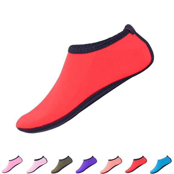 Water Shoes for Women Men Quick Dry Swim Shoes Beach Water Socks Red