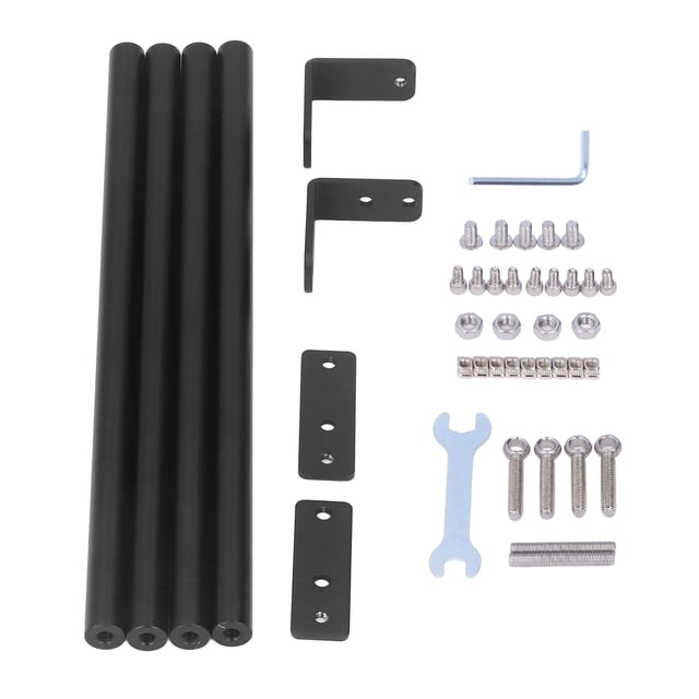 Juego de barras de soporte de aleación de aluminio S4, barra de acoplamiento metálica con conector, accesorios para impresora 3D