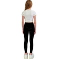 thumbnail image 6 of Kids Skinny Jeans 3-15 Years, Boys Girls High Waist High Stretch Slim Fit Denim Pants Elastic Waist Casual Long Trousers for Spring Autumn Black 5-6Years, 6 of 8