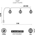 thumbnail image 4 of Moroccan LED String Lights - 5M Total Length 30 Warm White LEDs | Light Garland | Moroccan Oriental Style Silver Ball, 4 of 4