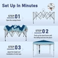 thumbnail image 5 of Summit Living 10 x 10 Ft Pop-up Canopy Tent Straight Legs Instant Canopy for Outside with Wheeled Bag – Dark & Light Blue, 5 of 11