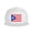 White, variant on Snapback Hat Puerto-Rico Flag Adjustable Flat Bill Brim Hat for Men Women Casual Wear Black
