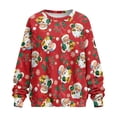 thumbnail image 5 of Yuyamidu Oversized Sweatshirt for Women Women's Fashion Hoodie Sweatshirts Christmas Santa Claus Crewneck Long Sleeve Shirts Soft Comfortable Tees Pullovers with Pockets Xmas Winter Party Clothes, 5 of 7