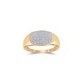 thumbnail image 1 of 10kt Yellow Gold Mens Round Diamond Cluster Ring 1/4 Cttw, 1 of 2