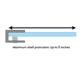 thumbnail image 4 of Dulles Glass Floating Shelf Brackets, Rounded Clamps Heavy Duty, Chrome, for Glass, Wood, Acrylic Wall Mounted Shelf Support. 1 Piece., 4 of 10