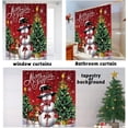thumbnail image 4 of Newhomestyle Christmas Snowman Shower Curtain Fabric Red Xmas Tree and Deer Shower Curtain for Holiday Decorations Polyester Bath Curtain with 12 Hooks, 72x72 inches, 4 of 6