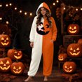 thumbnail image 2 of DHFJKG Halloween Pumpkin Onesie Pajamas For Women Fluffy Sleepwear Spooky Season Loungewear, 2 of 5