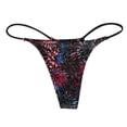 thumbnail image 1 of Aayomet String Thongs for Women Women's T Back Underpants Comfort Soft Low Rise (Red, M), 1 of 3