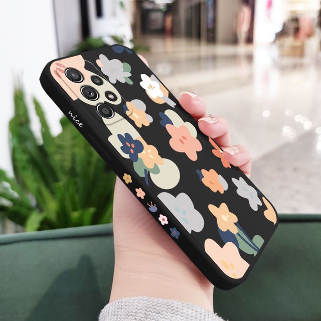 Funda Para Teléfono Flores En El Sol Para Samsung Galaxy A54 A34 A24 A14 A04 A04S A04E 4G 5G De Silicona Líquida Con Patrón Lateral Gao Jiahui unisex
