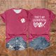 thumbnail image 2 of Camiseta de Manga Corta de Cuello Redondo Impresa para las Mujeres, Camisetas Casuales de Mujer, 2 of 3