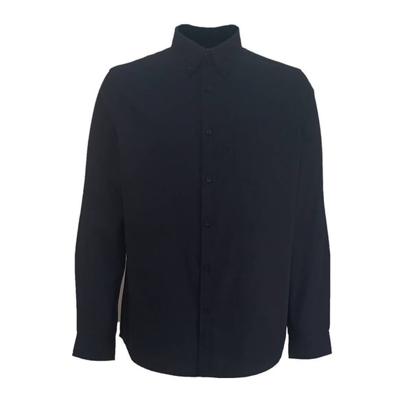 Camisa George Talla G Manga Larga Lisa Negra