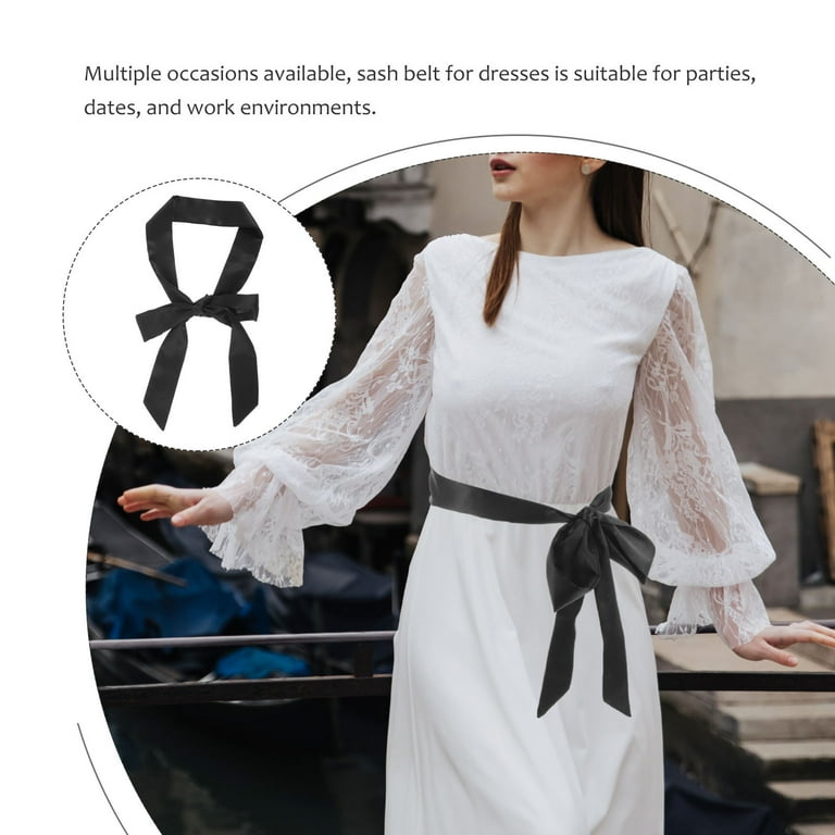 silk belts for dresses CoFashion Belts for Women Dresses Plus Size Black Sash Rhinestone Bridal Belts Wedding Dress Satin Ribbon Dressy Belt for Evening Bridesmaid Dresses Church Party Ball Gowns Prom Casual at Amazon Women's Clothing