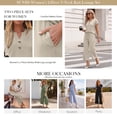 thumbnail image 3 of SUNBS Lounge Sets for Women 2 Piece Outfit Sets Cap Sleeve Henley Shirt and Pants Sweatsuit Womens Matching Sets, 3 of 10