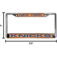 thumbnail image 5 of New York Basketball Knick's Chrome Metal - Set of 2 - Laser Cut License Plate Frames, 5 of 6