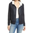 thumbnail image 1 of Bobeau Flocked Zip Hoodie In Denim Stars Size XS, 1 of 1