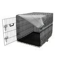 thumbnail image 3 of Vintage Tribal Dog Crate Cover, Greyscale Repetitive Pattern of Geometric Aztec Inspired Motifs, Easy to Use Pet Kennel Cover Small Dogs Puppies Kittens, 7 Sizes, Charcoal Grey Pale Grey, by Ambesonne, 3 of 6