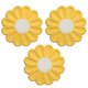 thumbnail image 1 of 3 piezas de almohadilla aislante de flores de margarita, manteles individuales de silicona simples y lindos, posavasos, tapetes antiescaldaduras., 1 of 4