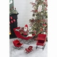 thumbnail image 6 of 25x13.5x17.5"H Iron Red/Black Sleigh Medium, Distressed Christmas Santa Sleigh Holiday Decoration, 6 of 10