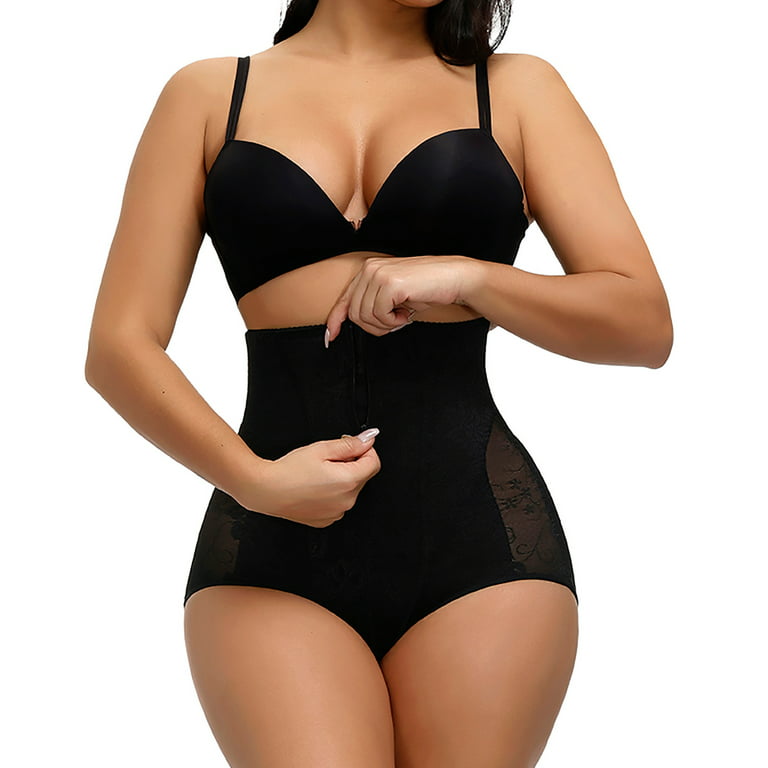 MRULIC shapewear for women tummy control Women's high waist and buttocks  tucking waist shaping pants Black + L 