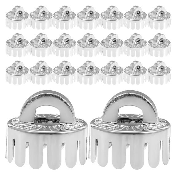 Milisten 100 Pieces Plated Christmas Tree Ornament Caps Plastic Replacement Hanging for Holiday Decorations