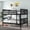 Espresso, variant on Newest Full over Full Bunk Bed, Classic Solid Wood Frame with Ladder and Guardrail, Espresso