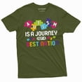 thumbnail image 6 of Men's Autism Awareness Tee T-shirt Autism is a Journey not a destination Tee shirt Autistic Gifts (4X-Large Grey), 6 of 7