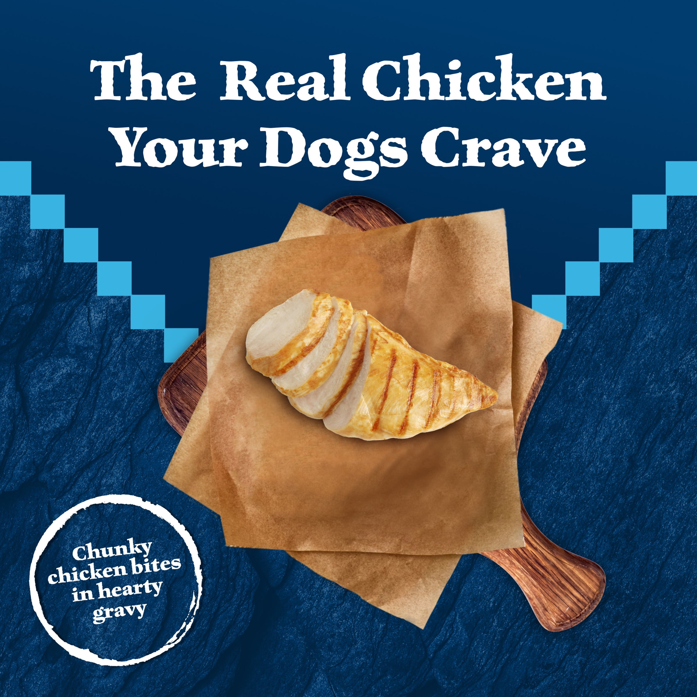 (6 pack) BLUE Wilderness Trail Toppers Dog Wet Food, Chicken Bites in Gravy, 3-oz Pouch