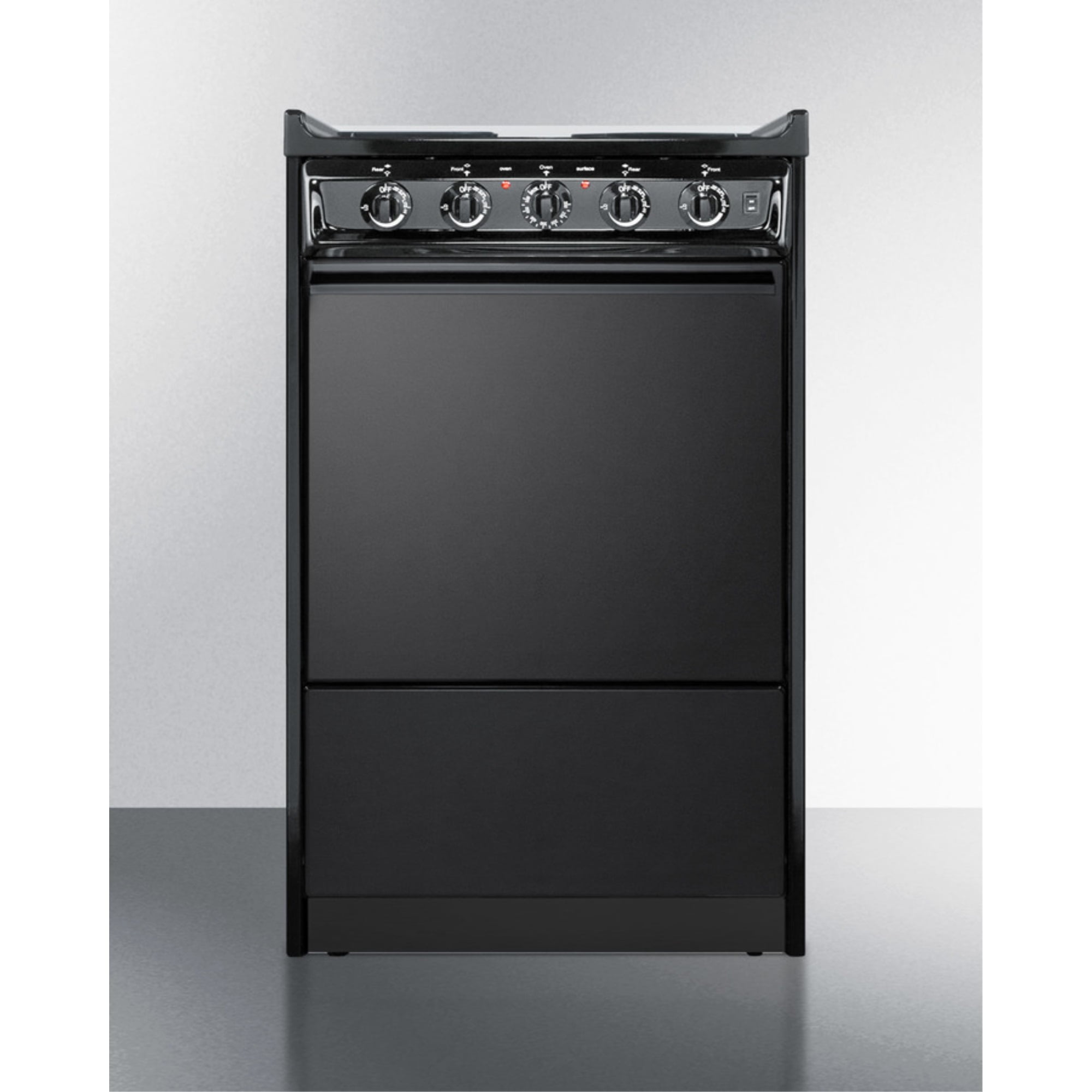 20" wide slide-in style electric coil range in black