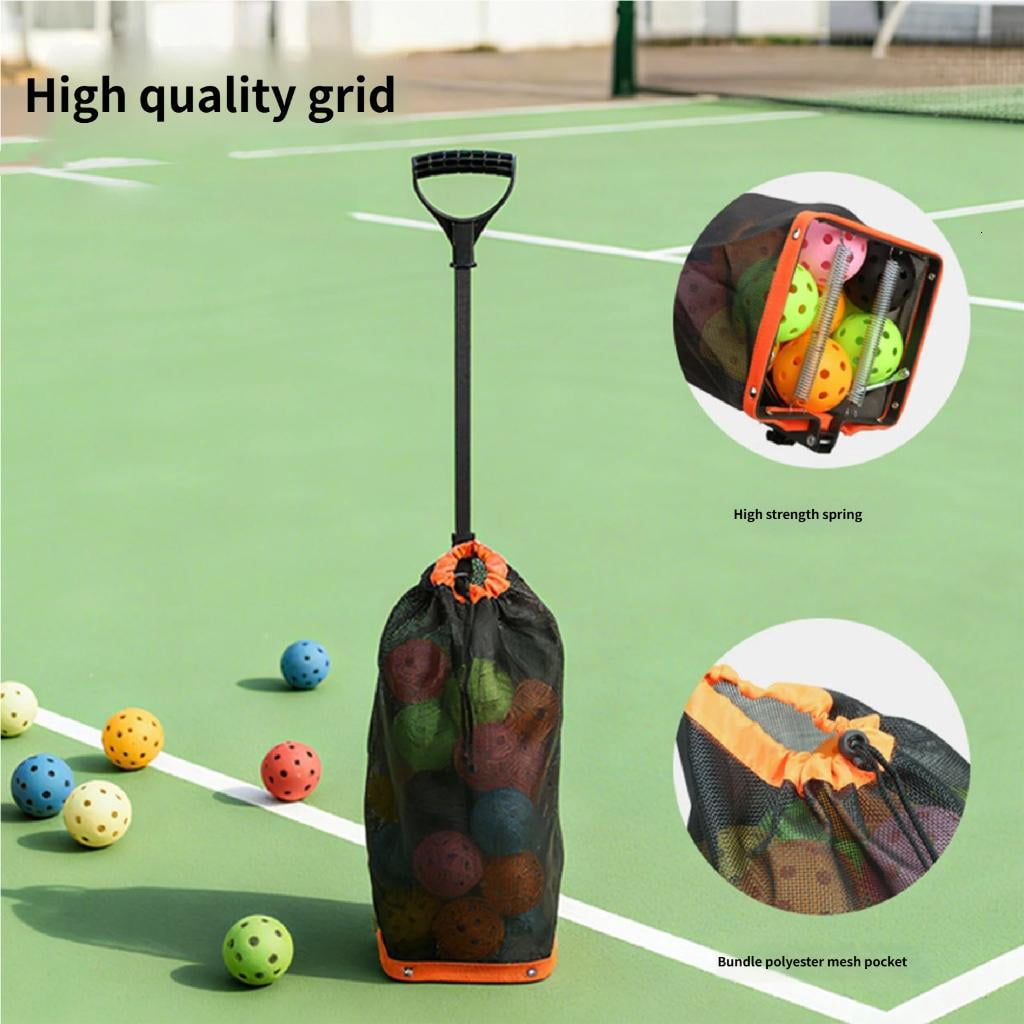 Yihuala Time Saving Ball Collector 50% Faster Pickup Increases Practice Time by 20% for Pickleballs and Tennis Efficiency