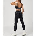 thumbnail image 3 of PISONIC Womens Workout Set Two Piece U Back Color Block Sports Bra Matching High Waist Leggings Gym Work Pilates Outfits, 3 of 6
