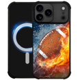 thumbnail image 1 of Daizag Funda Para Iphone 17 Pro [Compatible Con Magsafe] Esquinas Air-Guard A Prueba De Golpes Funda Suave Para Teléfono Para Niños Y Hombres Regalo Ice Fire Fútbol Americano, 1 of 5