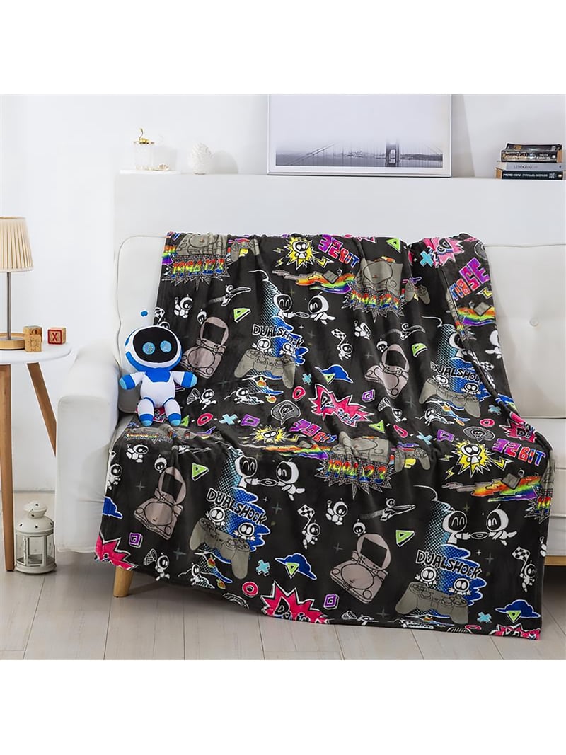 ASTRO ALLYOURS GATE6 4枚パジャマ2つセット Playstation Astrobot Mural Officially Licensed Silk Touch Throw