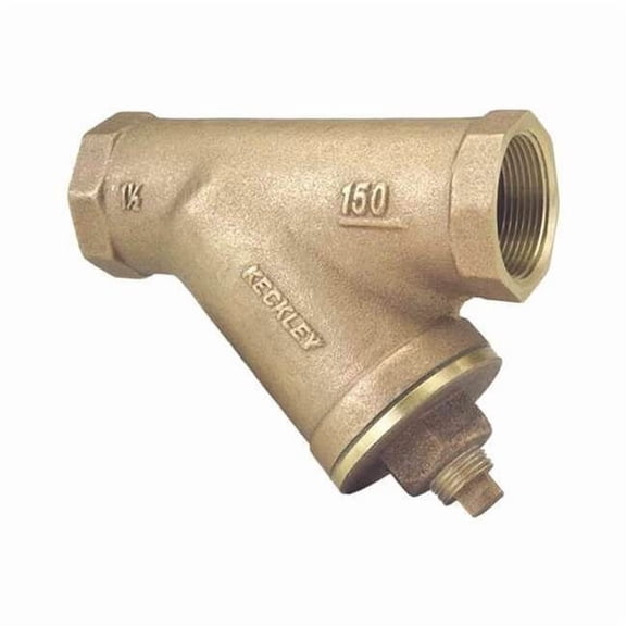 Keckley Y Strainer,3 1/4" H,20 mesh,Bronze 1/21THY-BCM20M34-FTI-F