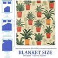 thumbnail image 2 of Potted Plants Throw Blanket 50x60, Plants Theme Blankets for Living Room Decor, Soft Flannel Plants Gifts for Women, 2 of 6